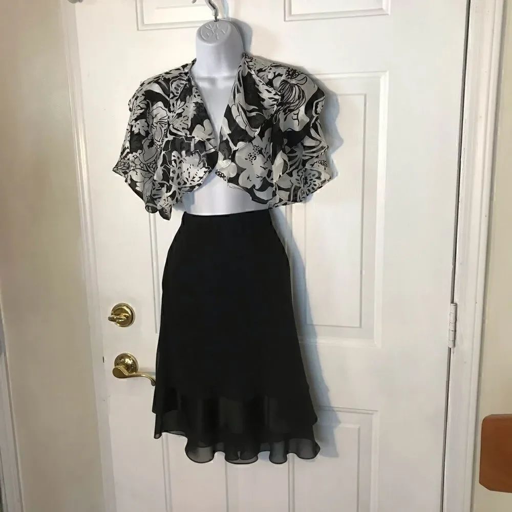 Alex Evenings M/P Tiered Skirt and Bolero